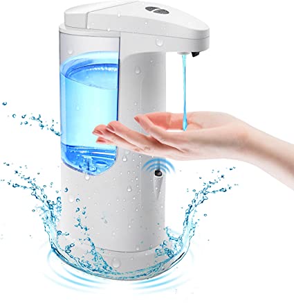 Automatic Soap Dispenser, Innosinpo Touchless Soap Dispenser 370ml with Infrared Motion Sensor Hand Free Sanitizer Dispenser for Bathroom Kitchen Home Office School Hotel and Outdoor