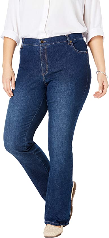 Woman Within Women's Plus Size Petite Bootcut Stretch Jean