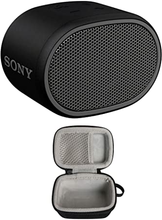 Sony XB01 Extra Bass Portable Bluetooth Speaker (Black) Bundle with Hard Travel Case (2 Items)