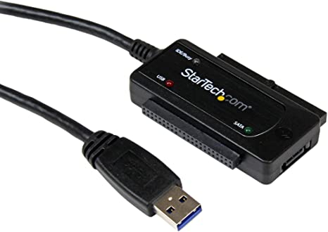 StarTech.com USB 3.0 to SATA IDE Adapter - 2.5in / 3.5in - External Hard Drive to USB Converter – Hard Drive Transfer Cable (USB3SSATAIDE)