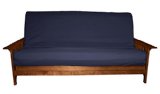 Epic Furnishings Better Fit Machine Washable Upholstery Grade Futon Cover Queen-size 6 to 8-inch loft Twill Navy Blue
