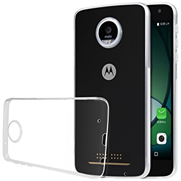 TopAce Ultra Thin Transparent Soft Gel TPU Silicone Case Cover For Motorola Moto Z Play (Clear)