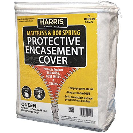 Harris Bed Bug Mattress Encasement Protector Cover - Queen