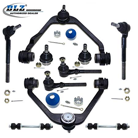 DLZ 10 Pcs Front Suspension Kit-Upper Control Arm Lower Ball Joint Tie Rod End Sway Bar 2WD RWD Compatible with Ford F150 1997-2003 F250 1998-1999 Expedition 1997-2002 K8695T K8726T ES3366T ES3365T