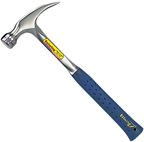 Estwing E3-12S 12 oz Straight Claw Rip Hammer with Shock Reduction Grip - Smooth Face