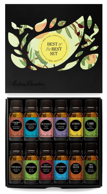 Essential Oil- Beginners Best of the Best Aromatherapy Gift Set- (100% Pure Therapeutic Grade Essential Oils) 12/ 10 ml