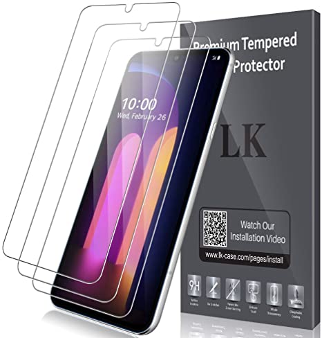 LK [3 Pack] Screen Protector for LG V60/LG V60 ThinQ, (Not Work for The Dual Screen) Tempered Glass 9H Hardness, Case Friendly, HD Clear, Anti Scratch Film