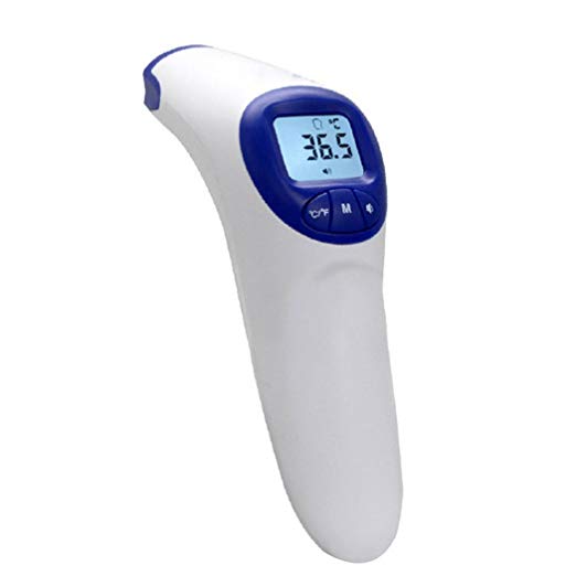 Fam-health Non Contact Infrared Digital Forehead Thermometer for Baby, Adult and Elderly - 20 Memory Recall- Fever Alarm [2019 New Version]