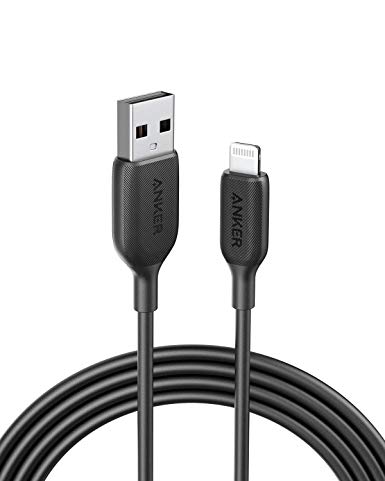 Anker Powerline III Lightning Cable 3 Foot iPhone Charger Cord MFi Certified for iPhone X, Xs, Xr, Xs Max, 8, 8 Plus, 7, 7 Plus, 6, 6 Plus and More, Ultra Durable (Black, 3ft)