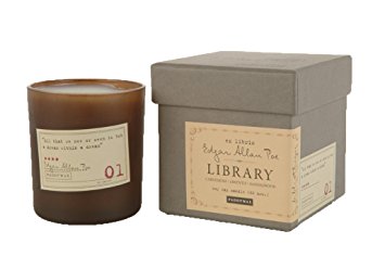 Paddywax Candles Library Collection Edgar Allan Poe Soy Wax Candle, 6.5-Ounce (Cardamom, Absinthe, Sandalwood)