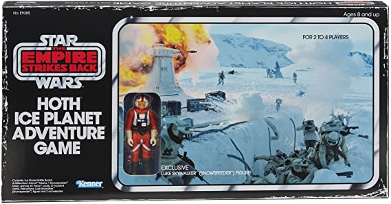 Hasbro Games Star Wars The Empire Strikes Back Hoth Ice Planet Adventure Board Game; Based on The 1980 Board Game; Exclusive Luke Skywalker (Snowspeeder) Figure