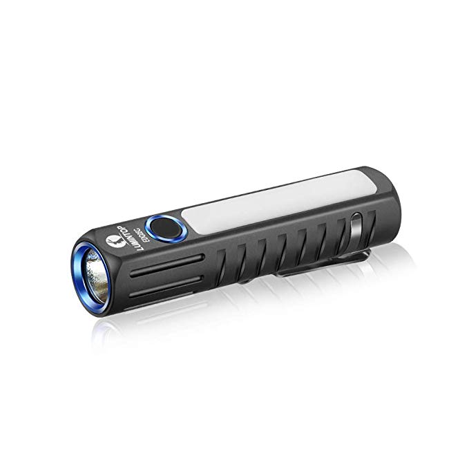 LuminTop EDC05C 14500 Battery Micro USB Rechargeable Dual Flash lights 500lm Cree LED Torch Lights with Magnetic Tail Cap