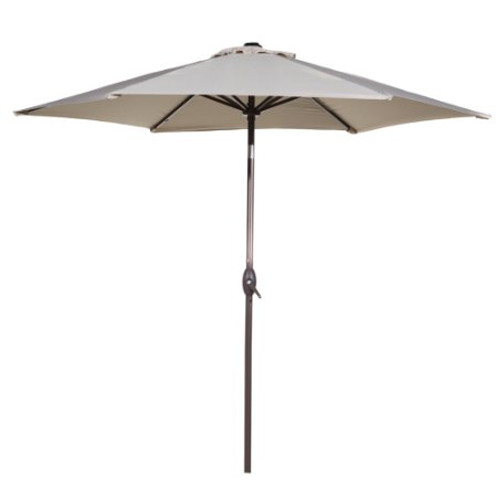 Abba Patio 9 Ft Market Outdoor Aluminum Patio Umbrella with Tilt and Crank  100 Polyester Fabric  Beige