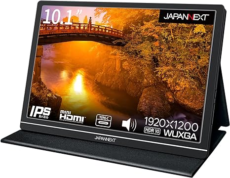 JAPANNEXT JN-MD-IPS1012HDR 10.1インチ 1920x1200解像度 モバイルモニター USB Type-C miniHDMI