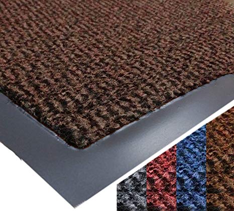 UAREHOME HEAVY DUTY NON SLIP BARRIER MAT LARGE SMALL RUGS RUNNER KITCHEN DOOR HALL (90x150, Brown)
