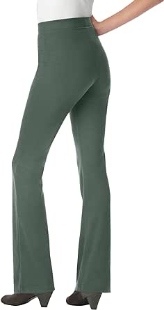 Woman Within Women's Plus Size Petite Bootcut Ponte Stretch Knit Pant