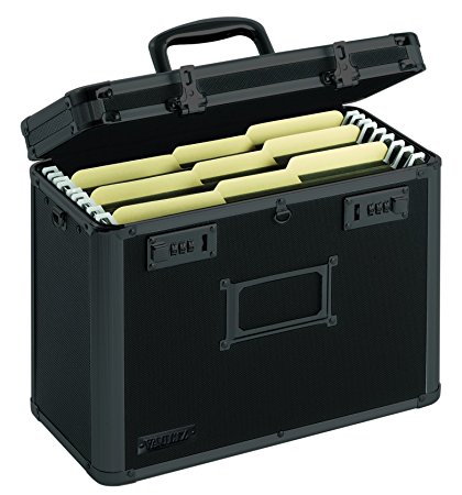 Vaultz Locking Personal File Tote for Letter Sized Documents, Tactical Black (VZ00310)