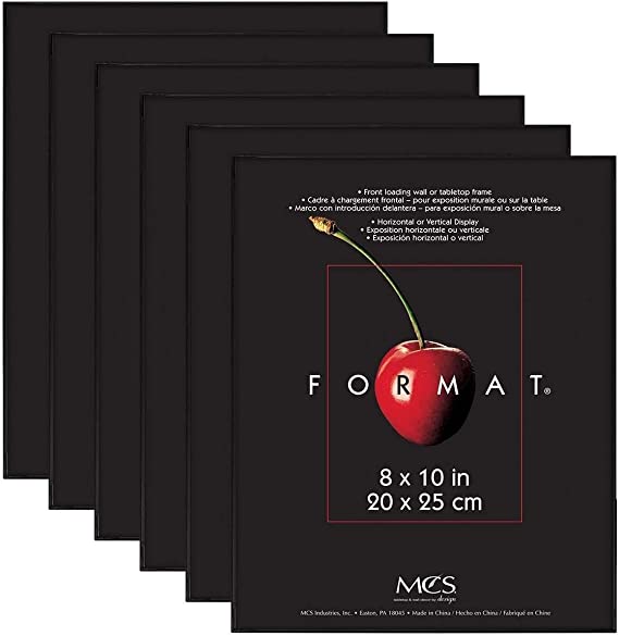 MCS Format Frame, 8 by 10-Inch, Black, 6-Pack
