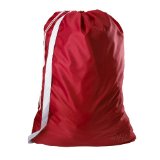 Carry Laundry Bag From Handy Laundry with Shoulder Strap Large Size 30 Inches X 40 Inches Commercial Grade 100 Nylon and Made in the USA - Designed for Heavy Duty Use - College Laundry Bag - Trips to Laundromat - Household Storage Red