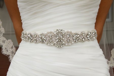 Crystal sashes for wedding, Wedding Bridal Belt, Braided Rhinestone Sash
