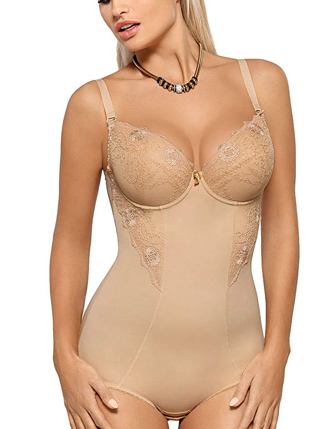Gorsenia 184 Livia elegant smooth body with delicate lace - made in EU