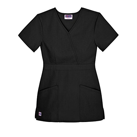 Sivvan Women's Scrubs Mock Wrap Top (Available in 12 Colors)