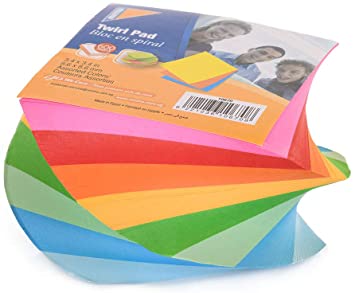 Mintra Office Memo Pads, (Twirl Pad 600ct - Bright), 3.4in x 3.4in, Note Pad Paper For Writing Notes, Reminders, Work, Business, Desk, College, School, Organization, Planning