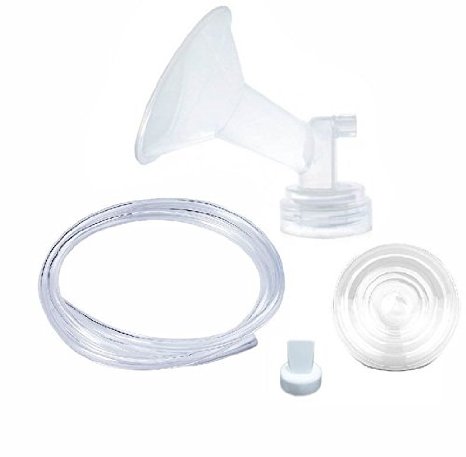 ORIGINAL SpeCtra Flange Set (Size: 28MM Large) - Includes 1 x(Flange w/ Valve, Backflow Protector, and Tubing) for SpeCtra Breast Pumps S1, S2, M1, and SpeCtra S9 Made by SpeCtra Baby USA