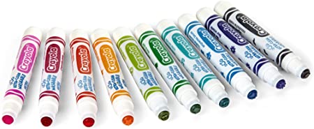 Crayola; Ultra-Clean; Stamper Markers; Art Tools; 10 ct. Markers; Bright, Bold Washable Colors; Emoticons