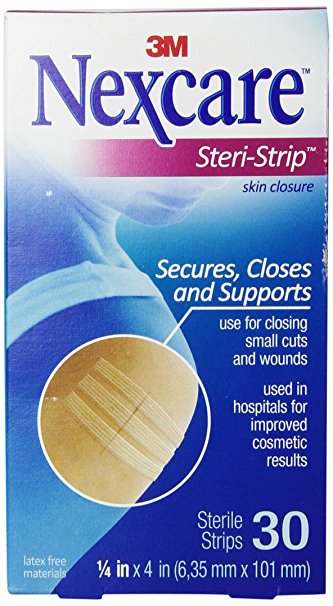Nexcare Steri-Strip Skin Closure 1/4 X 4 Inches, 30 Count