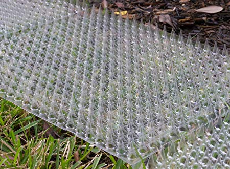 Cat Repellent Outdoor Scat Mat: Pet Deterrent Mats for Cats, Dogs, Pests - Indoor / Outdoor Repellent Training Spike Strip Devices - Keep Away Pest Plastic Strips with Spikes - 16 x 13 Inches, 6 Pack