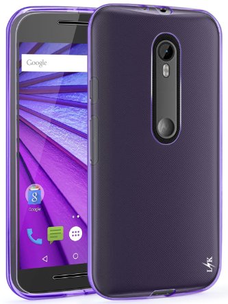 Moto G 3rd Gen Case LK Ultra Slim Thin TPU Gel Rubber Soft Skin Silicone Protective Case Cover for Motorola Moto G 3rd Generation 2015 Purple