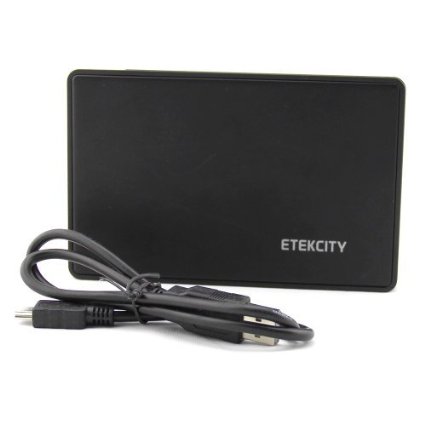 Etekcity Portable Tool Free High Speed USB 25 SATA Hard Drive Enclosure Case Black