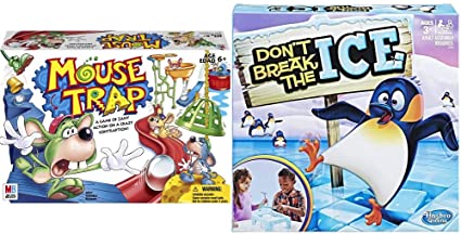 Hasbro Gaming Mouse Trap Board Game for Kids Ages 6 and Up (Amazon Exclusive) & Don't Break The Ice Game