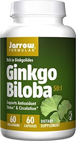 Jarrow Formulas - Ginkgo Biloba 50:1, 60 mg, 60 capsules
