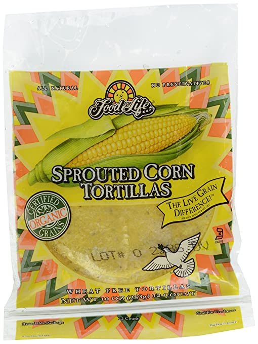 Food For Life, Tortillas, Sprouted Corn, Wheat Free, Organic, 10 oz (Frozen)