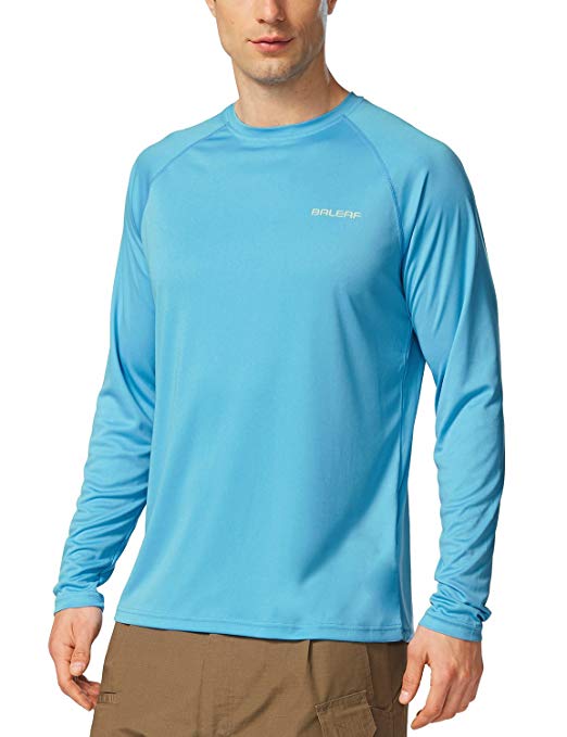 Baleaf Men's UPF 50  UV Sun Protection Outdoor Running Performance T-Shirt