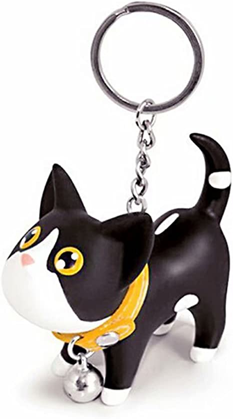 JOYJULY Cat Kitten Keyrings Key Chains for Car Keys Kawaii Adorable Bag Pendant Toy,Gift Idea for Girls, Women and Men