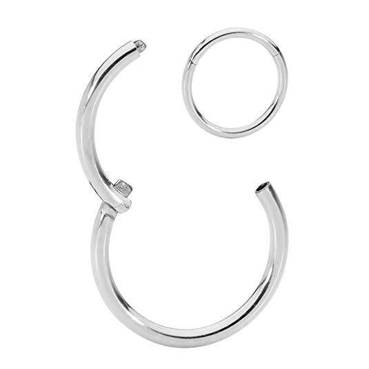 365 Sleepers 316L Surgical Steel 20G, 18G, 16G, 14G, 12G, 10G, 8G, 6G Hinged Segment Ring Body Piercing - Sold Individually