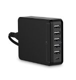 USB-C Port Supported SUPRENT 6 Port High Speed USB Charger Hub Station Power Adapter and Power Hub Station