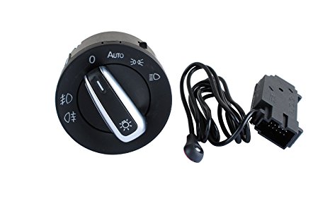 Ketofa Generic Auto Headlight Sensor   Chrome Switch for VW Golf 5 / Golf MK6 / Tiguan / Jetta MK5