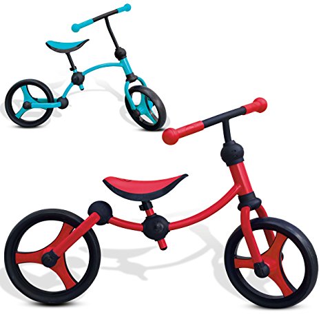 smarTrike Balance Bike is a 2-in-1 Adjustable Toddler Running Bike – Perfect First Bicycle with Rubber Wheels and No Pedals. Great for 2-5 Year Old Kids