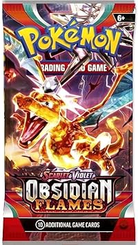 Pokemon - Obsidian Flames Single Sealed Booster Pack - 10 Cards - Pack Artwork May Vary