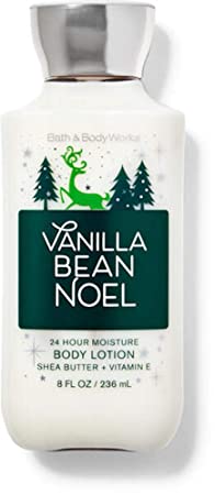 Bath and Body Works Body Care - Vanilla Bean Noel - 24 Hour Moisture Body Lotion w/Shea Butter   Vitamin E - Full Size 8 fl oz