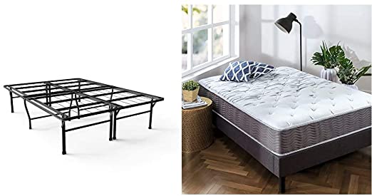 Zinus Gene 16 Inch SmartBase Deluxe Mattress Foundation/2 Extra Inches high for Under-Bed Storage/Platform Bed Frame/Box Spring Replacement with Support Plus Mattress, Full