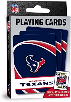 MasterPieces NFL Houston Texans Playing Cards,Blue,4" X 0.75" X 2.625"