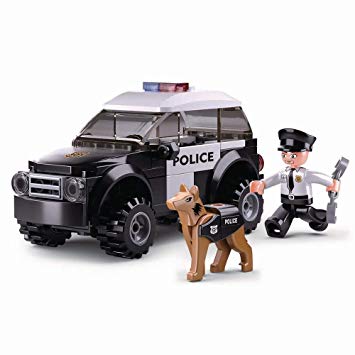 SlubanKids Creative Building Blocks Set | Imaginative Indoor Games Toys for Kids | Mega SWAT Set, Police Set, Car, Jeep and More (SUV K9 Unit)