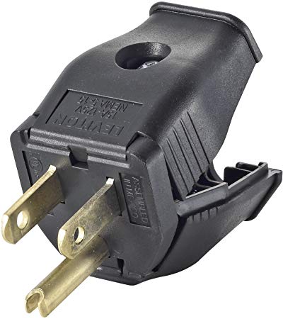 Leviton 3W101-H0E Grounding Plug, Black