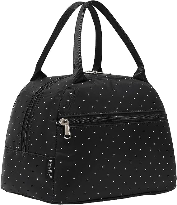FlowFly Lunch Bag Tote Bag Lunch Organizer Lunch Holder Insulated Lunch Cooler Bag for Women/Men,Dot