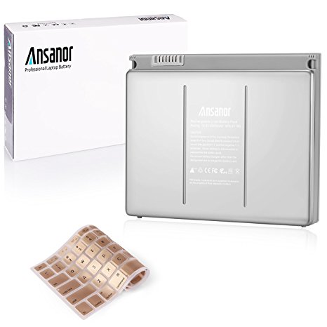 Ansanor® High Quality New Laptop Battery for Apple Macbook Pro 17" A1189 A1151 A1212 A1229 A1261 Aluminum Body as Original (Not Plastic) - 18 Months Warranty [Li-Polymer 10.8V 6300mAh] A1189